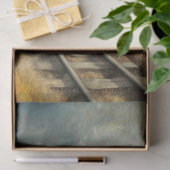 Westerne wilde westen oude spoorlijn in prairie tissuepapier (Geschenk)