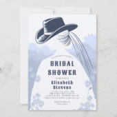 Westerne Wildflowers Rustic I Do Blue Vrijgezellen Kaart (Voorkant)