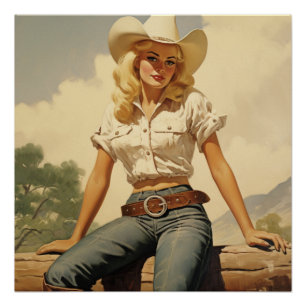 Westerne winden van de Romance: Wild West Whispers Perfect Poster