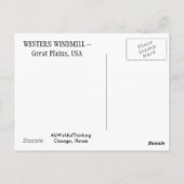 Westerne windmolen briefkaart (Achterkant)
