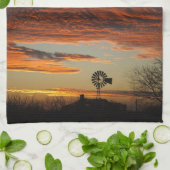 Westerne windmolen theedoek (Gevouwen)