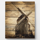 westerne windmolen van hout - bruiloft van Barn Fotoplaat (Voorkant)