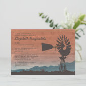 Westerne windmolens met bridale douches kaart (Staand voorkant)