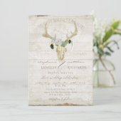Westerne woestijn Boho Bohemian Deer Antler Skull  Kaart (Staand voorkant)