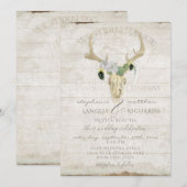 Westerne woestijn Boho Bohemian Deer Antler Skull  Kaart (Voorkant / Achterkant)