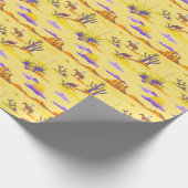 Westerne woestijn Cowboy Horse Mesa Cactus Rustis Cadeaupapier (Hoek)