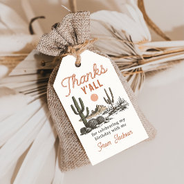 Westerne woestijn cowboy rodeo verjaardagscadeau L Cadeaulabel