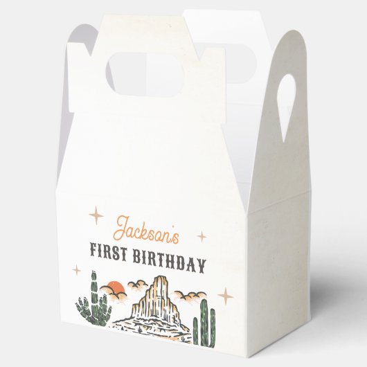 Westerne  woestijn eerste rodeo 1e verjaardag bedankdoosjes (Geopend)