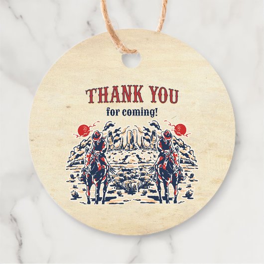 Westerne  woestijn eerste rodeo 1e verjaardag bedankjes labels