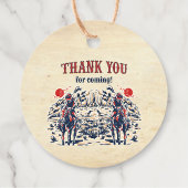 Westerne  woestijn eerste rodeo 1e verjaardag bedankjes labels