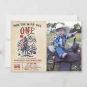 Westerne  woestijn eerste rodeo 1e verjaardag kaart (Voorkant)