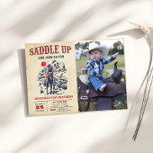 Westerne  woestijn eerste rodeo 1e verjaardag kaart