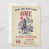 Westerne  woestijn eerste rodeo 1e verjaardag kaart (Voorkant)