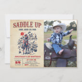 Westerne  woestijn eerste rodeo 1e verjaardag kaart (Voorkant)