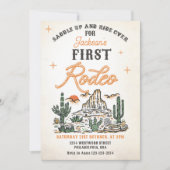 Westerne  woestijn eerste rodeo 1e verjaardag kaart (Voorkant)