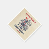 Westerne  woestijn eerste rodeo 1e verjaardag servet (Hoek)