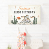 Westerne woestijn eerste rodeo 1e verjaardag spandoek (Insitu)