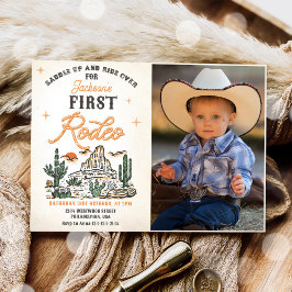 Westerne woestijn eerste Rodeo verjaardagsfoto Kaart