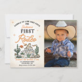 Westerne  woestijn eerste Rodeo verjaardagsfoto Kaart (Voorkant)