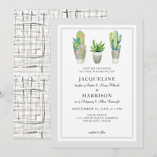 Westerne woestijn van de moderne Waterverf van het Kaart (Voorkant / Achterkant)