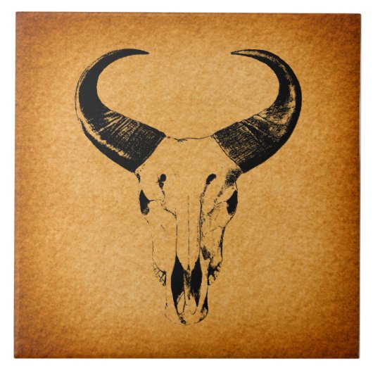 Westerne woestijn Vintage Tegeltje (Voorkant)