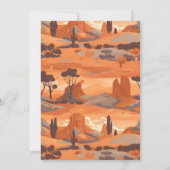 Westerne woestijncactus Cowboy Wedding Kaart (Achterkant)