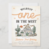 Westerne  woestijncowboy 1e verjaardag kaart (Voorkant)