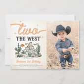 Westerne woestijncowboy 2e verjaardag foto kaart (Voorkant)