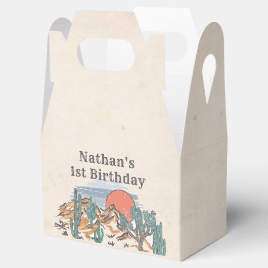 Westerne woestijnrodeo 1e verjaardag bedankdoosjes (Geopend)