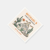 Westerne  woestijnrodeo 1e verjaardag servet (Hoek)