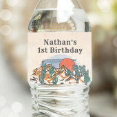 Westerne  woestijnrodeo 1e verjaardag waterfles etiket