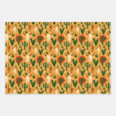 Westerne woestijnschelpen Cactus snakes Rustin Pat Inpakpapier Vel (Voorkant 3)