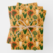 Westerne woestijnschelpen Cactus snakes Rustin Pat Inpakpapier Vel (In situ)