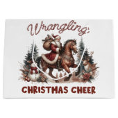 Westerne Wrangling Christmas Cheer Groot Cadeauzakje (Voorkant)