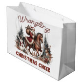 Westerne Wrangling Christmas Cheer Groot Cadeauzakje (Achterkant Gekanteld)