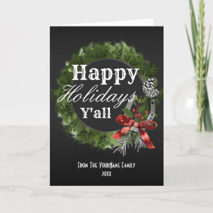 Westerne Wreater Persoonlijke Familienaam Feestdagen Kaart