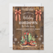 Westerne Xmas, Vakantie Hoedown Uitnodigen, Cowboy Kaart (Voorkant)