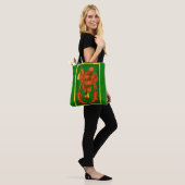 Westerne zadels- en cowboylaarzen afdrukken tote bag (Op model)