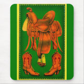 Westerne zadels- en cowboylaarzen muismat (Voorkant)