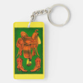 Westerne zadels- en cowboylaarzen sleutelhanger (achterkant)