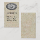 Westerne zilversluiting visitekaartje (Voorkant / Achterkant)