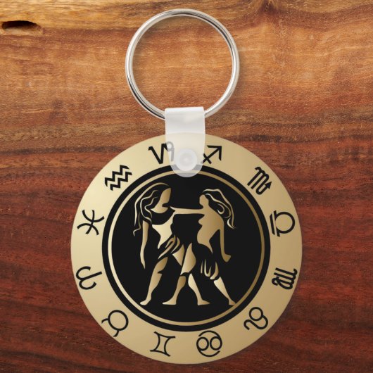 Westerne Zodiac - Gemini Sleutelhanger (Voorkant)