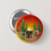 Westerne zon ronde button 5,7 cm (Voorkant /achterkant)