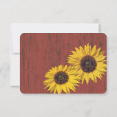 Westerne Zonnebloem en Schuur Houten Respons Kaart (Achterkant)