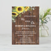 Westerne Zonnebloem Jubileum Renewal Vows Kaart (Staand voorkant)