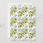 Westerne Zonnebloem Jubileum Renewal Vows Kaart (Achterkant)