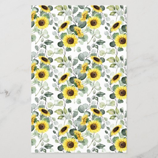 Westerne zonnebloemen Greenery Shower Bingo Game C Flyer (Achterkant)