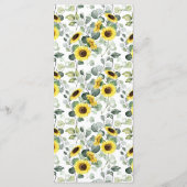 Westerne zonnebloemen Groenery Wedding Vrijgezelle Menu (Achterkant)