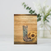 Westerne zonnebloempauzen met weelderige zonnebloe briefkaart (Staand voorkant)