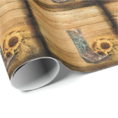 Westerne zonnebloempauzen met weelderige zonnebloe cadeaupapier (Rol Hoek)